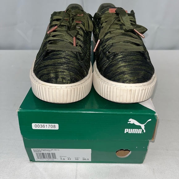 PUMA Basket Platform VR Olive Night Women’s size 10 - Picture 1 of 8